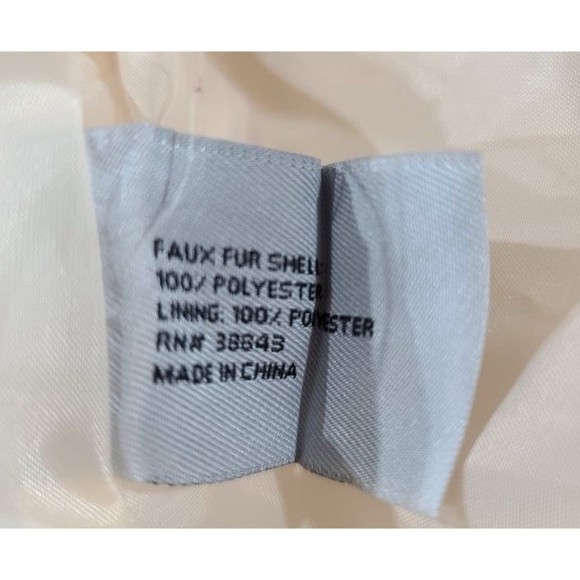 Worthington Womans FauxFur Cream Mid-Length/Driving Coat Womens Size Large - Picture 11 of 11